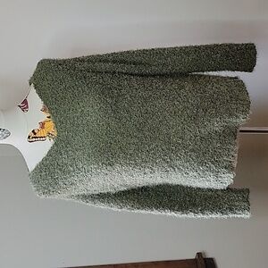 POOF apparel army green knit sweater.  Size is Large.